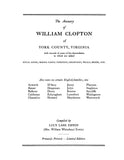 CLOPTON: Ancestry of William Clopton of York County, Virginia 1939