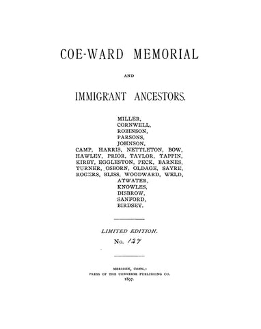 COE - WARD Memorial and immigrant ancestors 1897