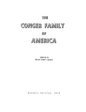 CONGER: The Conger Family of America 1972