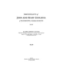 COOLIDGE: Descendants of John & Mary Coolidge of Watertown, MA, 1630. 1930