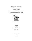 COCHRAN: History & Genealogy of the Cochran Family of Kirkcudbright & NY