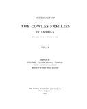 COWLES: Genealogy of the Cowles families in America. 2 Volumes. 1929