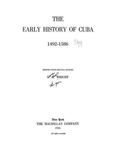 CUBA: Early History of Cuba 1492-1586