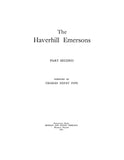 EMERSON: The Haverhill Emersons. Part II 1916