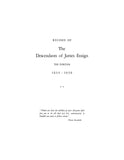 ENSIGN: Record of the descendants of James Ensign, the Puritan, 1634-1939