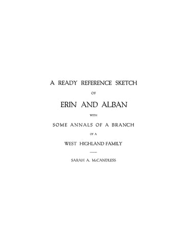 McCANDLESS with Reference Sketch of Erin and Alban 1918