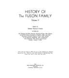 FUSON: History of the Fuson family, Volume II 1938