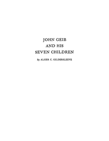 GEIB: John Geib and His Seven Children 1945