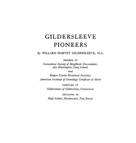 GILDERSLEEVE PIONEERS 1941