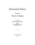 GILLINGHAM FAMILY: Descendants of Yeamans Gillingham 1901