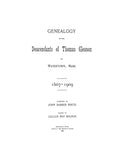 GLEASON: Genealogy of the Descendants of Thomas Gleason of Watertown, MA, 1607-1909