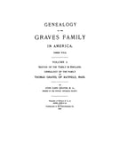 GRAVES: Genealogy of the Graves family in America 1896