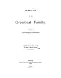 GREENLEAF: Genealogy of the Greenleaf family 1896