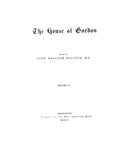 GORDON: The House of Gordon 1903 - 1907