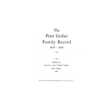 GRABER: Peter Graber family record, 1839-1948