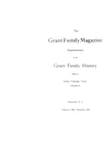 GRANT Family magazine, supplement to the Grant Family History 1901