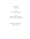 GRISWOLD: Record Book 1762-1819 of the Rev Sylvanus Griswold of the Pastoral Charge of the Sixth Church of Christ in Springfield (Softcover)