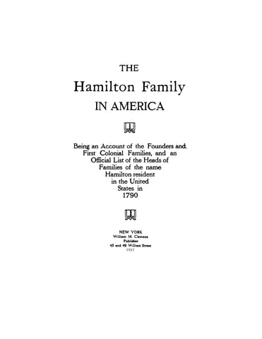 HAMILTON Family in America 1913