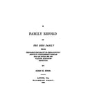 HESS: Record of the Hess family from the First Immigrant 1880