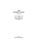 HETRICK FAMILY, 1651-1955, Historical and Biographical sketch of the Hedderich, Heddrick, Hedrick, Hetrick family