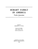 HOBART Family in America: Twelve Generations 1943