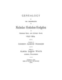 HODSDON: Genealogy of the descendants of Nicholas Hodsdon (Hodgdon) 1635-1904. 1904