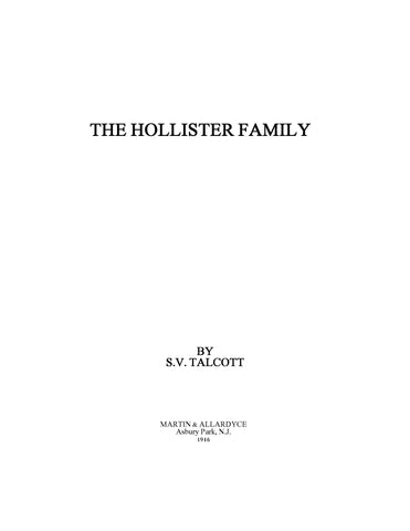 HOLLISTER FAMILY 1916