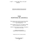 HORTON: The Hortons in America; corrected reprint of 1876 work by G.F. Horton 1929