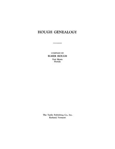 HOUGH Genealogy [of Pennsylvania] 1936