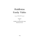 HUDDLESTON Family tables 1933