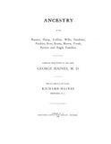 HAINES: Ancestry of the Haines, Sharp, Collins, Wills, Gardiner, Prickitt, Eves, Evans, Moore, Troth, Borton and Engle families 1902