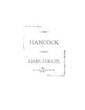 HANCOCK: The Hancock and Adams Families (Softcover)