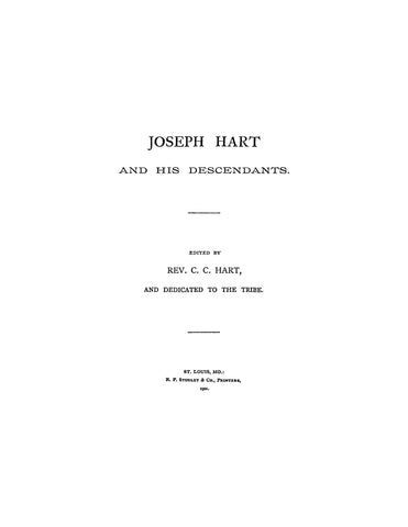 HART: Joseph Hart and his descendants 1901