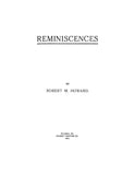 HOWARD: Reminiscences [Howard Family] 1912