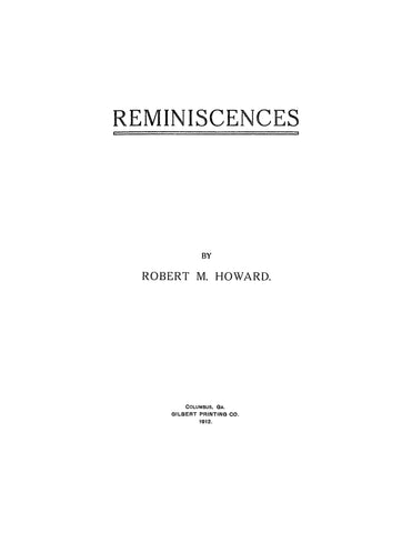 HOWARD: Reminiscences [Howard Family] 1912