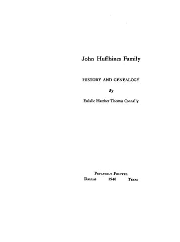 HUFFHINES: John Huffhines family history and genealogy 1940