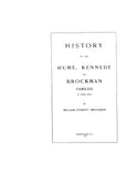 HUME: History of the Hume, Kennedy and Brockman families in three parts 1912