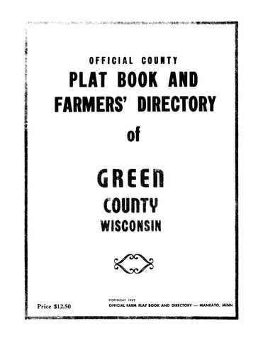 GREEN, WI: Official County Plat Book and Farmers Directory of Green County, Wisconsin (Softcover)