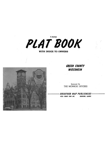 GREEN, WI: Farm Plat Book, with Index to Owners, Green County, Wisconsin (Softcover)