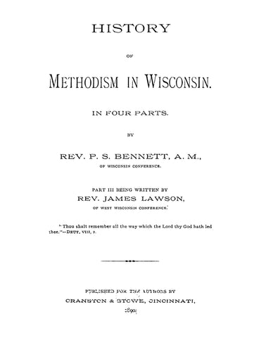 METHODISM, WI: History of Methodism in Wisconsin