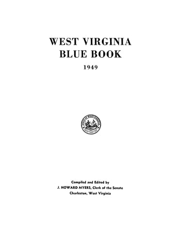 BLUE BOOK, WV: West Virginia Blue Book 1949 (Hardcover)