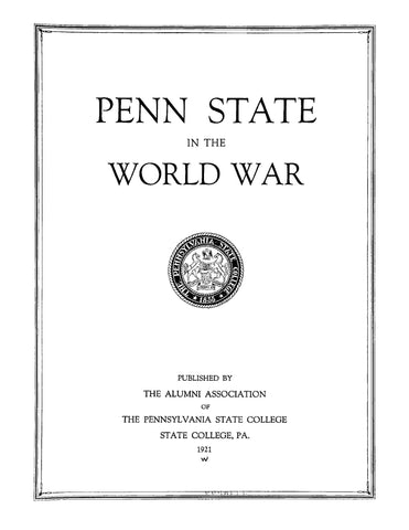 PA: Penn State in the World War