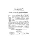 ELDER: Genealogy of David Elder and Margery Stewart 1905