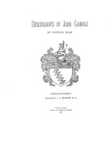 GAMAGE: Descendants of John Gamage of Ipswich, Massachusetts 1906