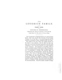 GOODRICH Family Memorial, Part 1, Containing the English History of the family as collected by Hiram P. Goodrich in 1861