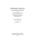 HALEY: Thomas Haley of Winter Harbor and his descendants 1930