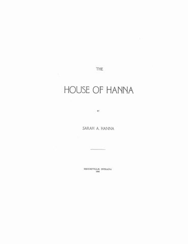 HANNA: The house of Hanna 1906