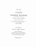 HARMON: Souvenir of the Harmon Reunion, & special family record of Israel Harmon (III) & Frances M. Cooley Harmon, etc. 1911