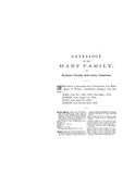 HART: History of the Hart family of Warminster, Bucks Co., PA, to which is added the genealogy of the family 1867