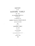 HAYFORD: History of the Hayford family, 1100-1900, its connections by the Bonney, Fuller & Phinney families 1901